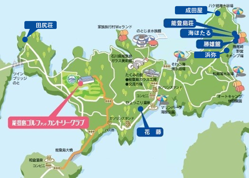 能登島でのゴルフ旅行に